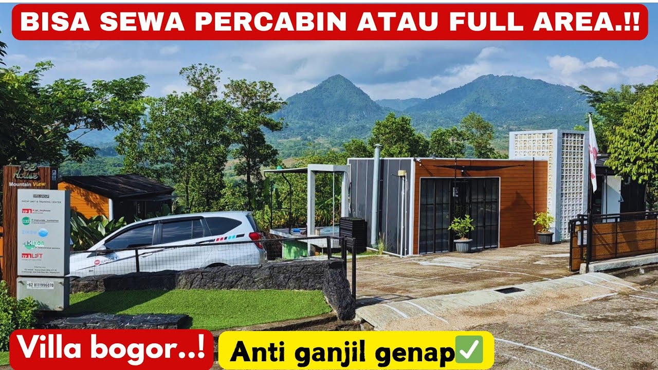 NGINEP DISINI SUASANA NYA BEDA‼️Villa Cabin di BOGOR‼️Tee House mountain view #villa #bogor