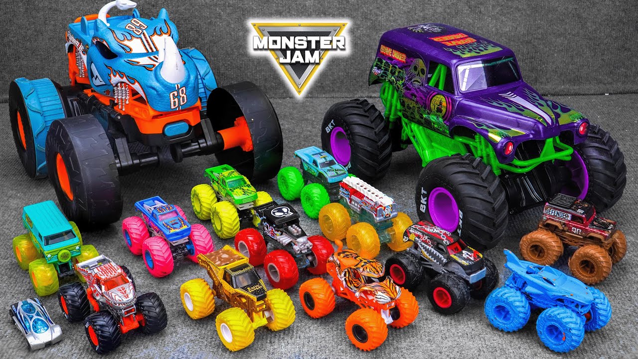 Monster Jam Collection Unboxing Review | Monster Jam Hot Wheels Monster Truck Transforming Rhinomite