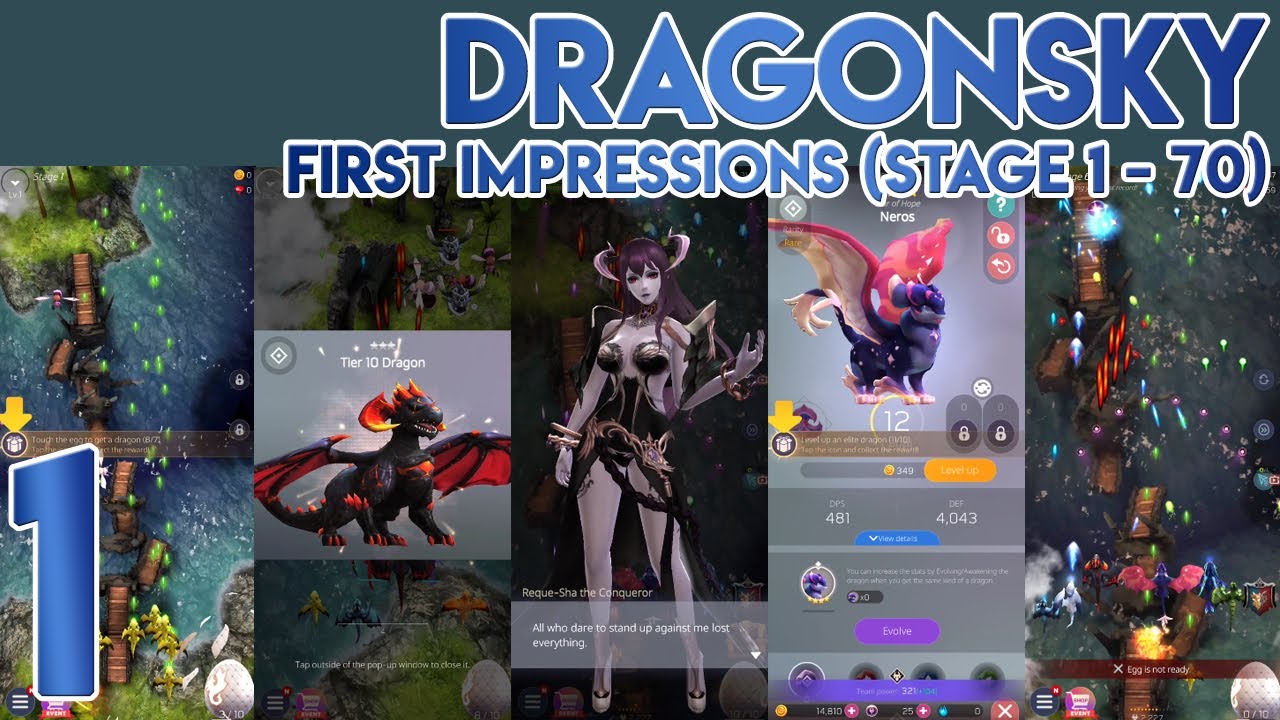 DragonSky Idle & Merge RPG First Impressions [Stage 1 to 70]