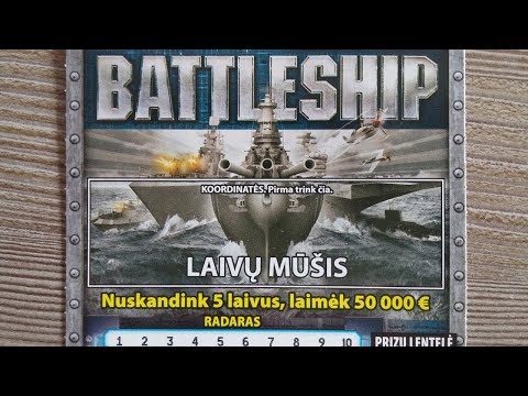 Naujoji momentinė loterija "Battleship" (Laivų mūšis)