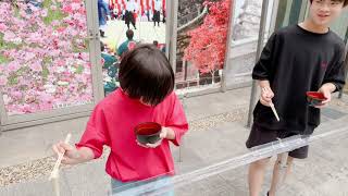 地獄のそうめん流し対決の始まりwww