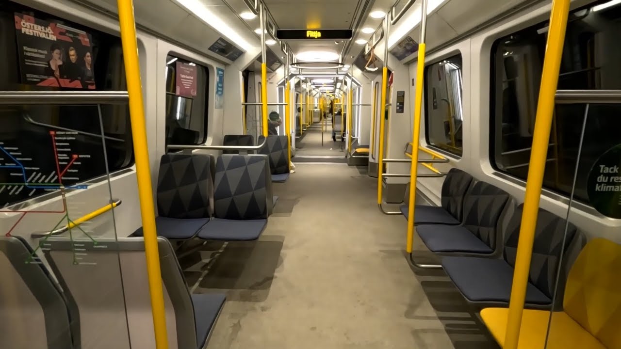 Stockholm Metro Ride - Norsborg to Vårby gård | 1 Escalator, 1 Inclined Elevator | Sweden | 26/08/25