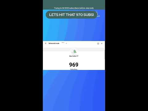 Let's hit 970 SUBSCRIBERS! 968/970
