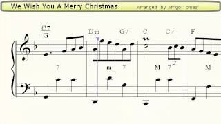 Video thumbnail of "We Wish You A Merry Christmas - Accordion Sheet Music"