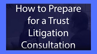 How to Prepare for a Trust Litigation Consultation Net Worth