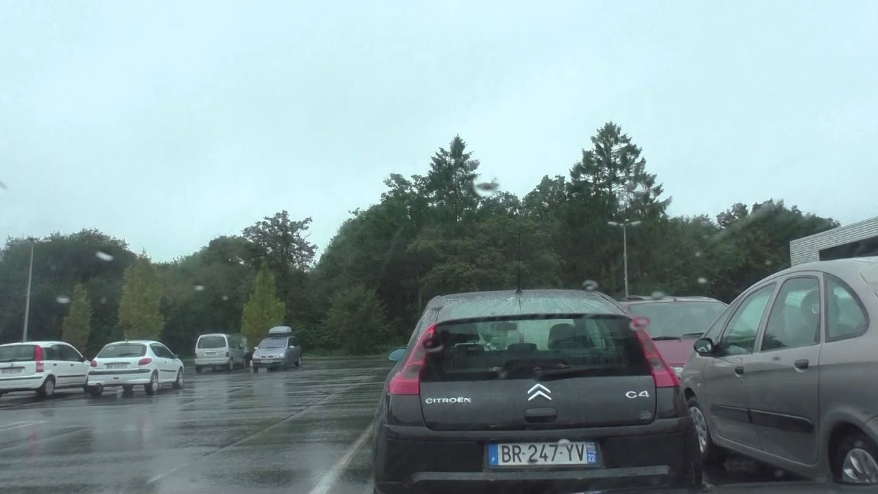 Driving Around Rostrenen 22110, Côtes d'Armor, Brittany, France 25th August 2014