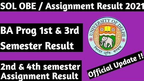 SOL OBE / Assignment Result 2021 || BA Prog Result? || 2nd & 4th Semester Result