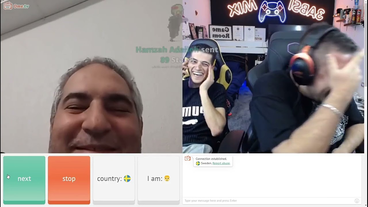 بث عبسي اومي تيفي(لقو ل ذباح بنت الحلال وبدو يتزوجها عالبث) عبسي لقا توأم مكس 😂💔