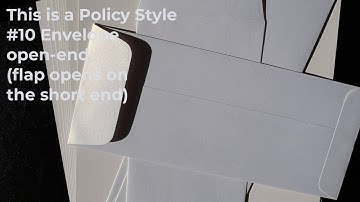 #10 Envelope (4-1/8-x-9-1/2-inch) - View a Policy Style Envelope | PaperPapers.com