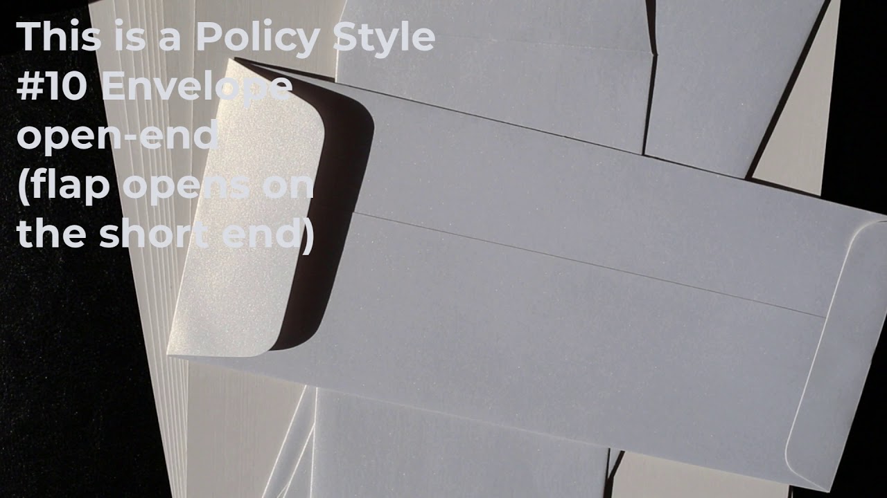 #10 Envelope (4-1/8-x-9-1/2-inch) - View a Policy Style Envelope | PaperPapers.com