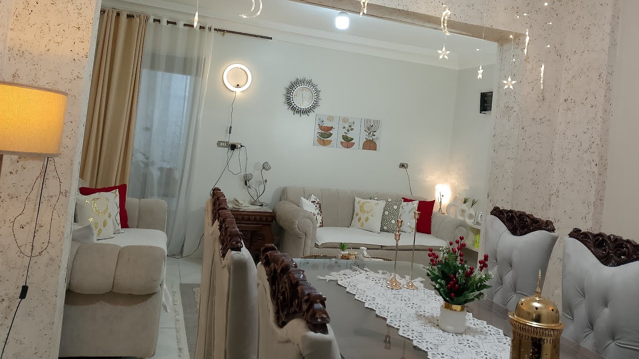 سمعونى زرعوطه 💃بقي اخير فرشت الرسبشن بتاعى بفرش رمضان 🌙 👏حتجنن من الفرحه رايحه جايه ابص عليه👀