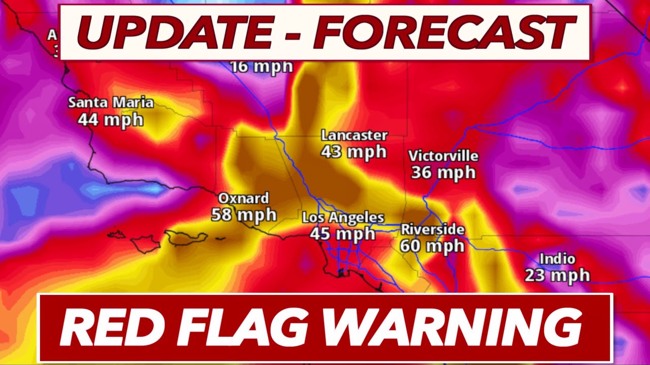 Wildfire Threat and Red Flag Warning for California in January ...
