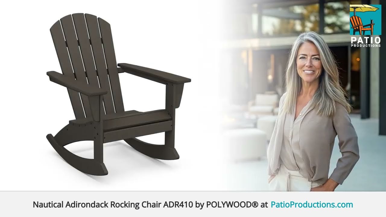 POLYWOOD® Nautical Adirondack Rocking Chair ADR410 | Luxurious Style Meets Lasting Comfort
