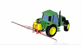 Solid Edge - ST8 Agricultural machinery design Tractor with 3 point linkage