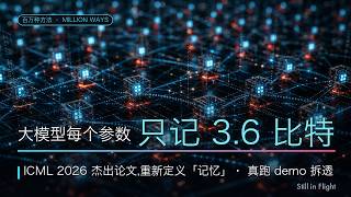 大模型每个参数只记得住 3.6 比特:一篇 ICML 2026 杰出论文,重新定义了「记忆」｜ 百万种方法
