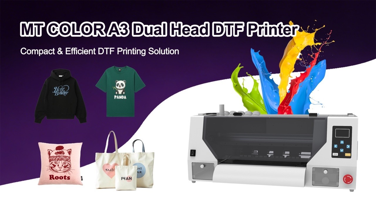 MT-Color A3 Dual Head DTF Printer | Compact Desktop DTF Printing Solution