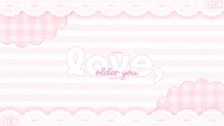 ILLIT "Love, older you" Karaoke (Pitched lower) [With romanization and English translation]