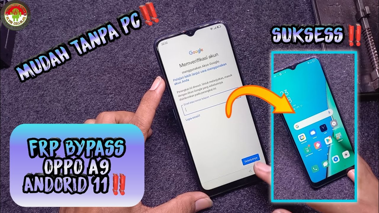 FRP BYPASS OPPO A9 2020 (CPH1937) ANDROID 11 TANPA PC‼️