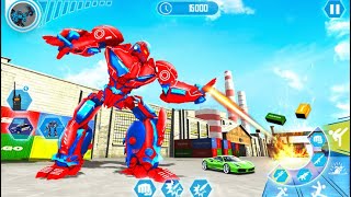 警察ロボットカーゲーム: 変身ドローンロボットゲーム Roadster Inc - 3D ゲームアクション最新アップデート screenshot 2