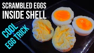Scrambled Egg Inside The Shell - COOL EGG TRICK - how to make, easy recipe