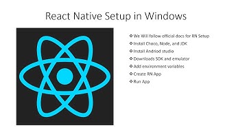 React Native Tutorial #01 React-Native Setup in Windows | Android Environment