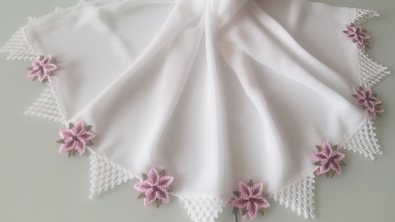 İğneden tığa çevirdiğim çiçeğin yapımı