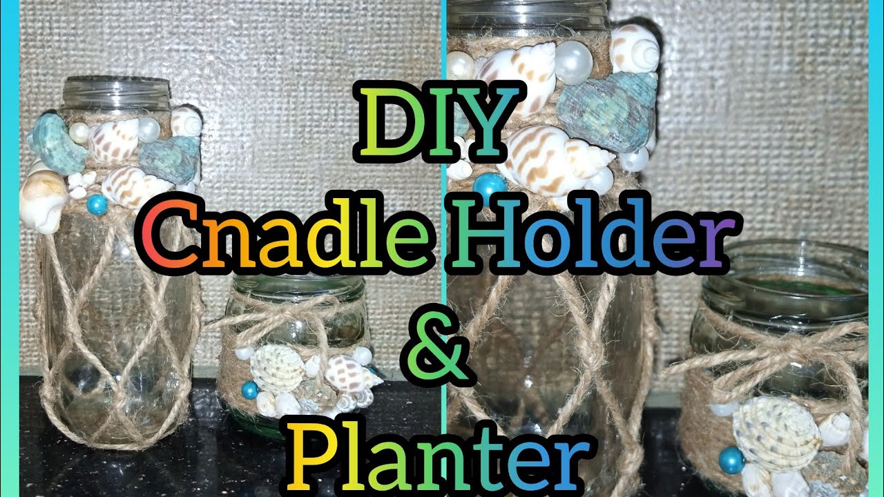 Diy candle holder and Planter/how to make/step by step tutorial