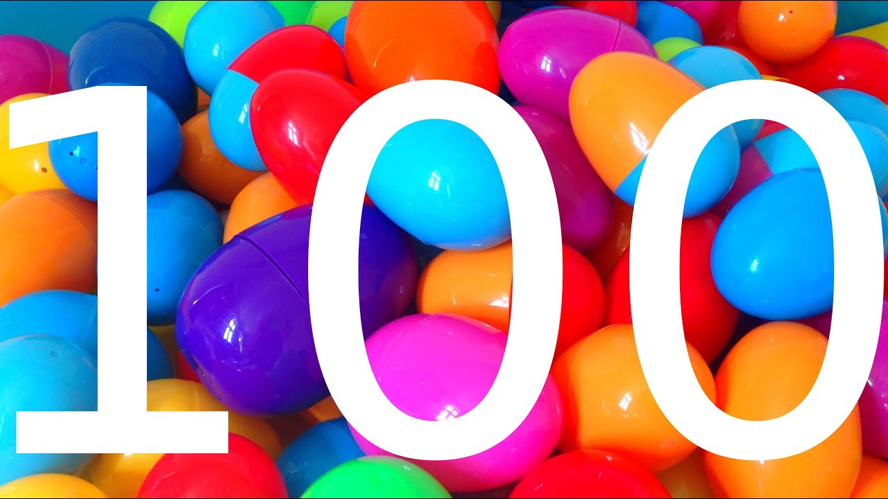 100 Super Surprise Eggs Smurfs Cars Disney Pixar Toys Teletubbies