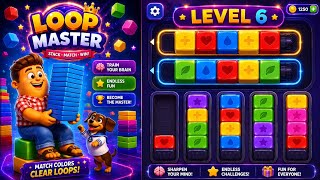 Loop Master Level 6 Gameplay | PuzzleWalkthrough #game #awesome #loopmaster