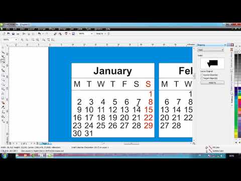 TUTORIAL MEMBUAT  KALENDER  DENGAN  COREL DRAW  X4 YouTube