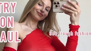 Amazing Try on Haul with Transparentoutfits gorgeous see trough with Lana