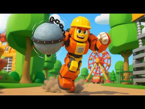 Robot Cars & the Wrecking Ball 🚧 Construction Trucks for Kids | Robofuse