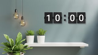 10 Minute Natural Modern Flip Clock Timer ⏰ | 10-Minute Countdown | Cozy Minimal Workspace screenshot 1