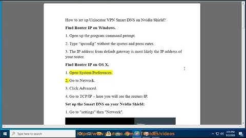 Set up Unlocator VPN Smart DNS on Nvidia Shield