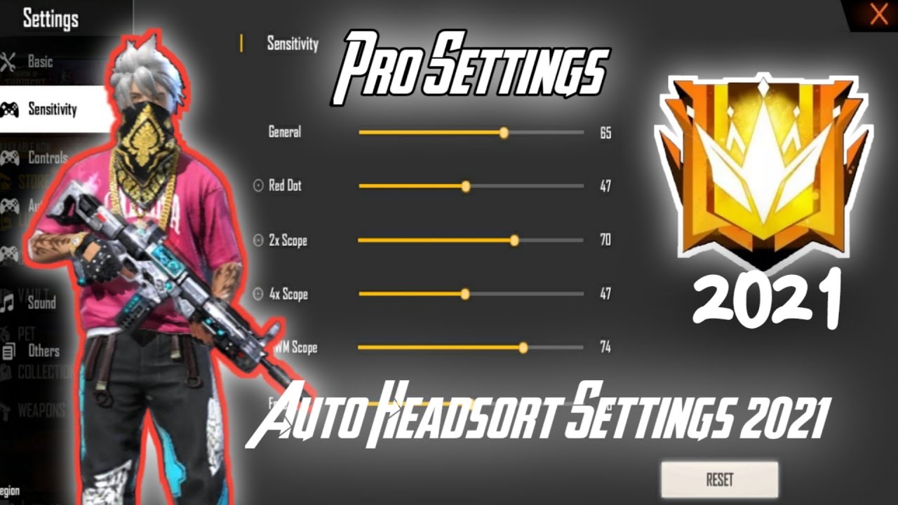 Auto Headsort Settings || Best Sensitivity For Pro..Galena Free Fire Official