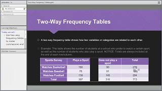 Two Way Frequency Tables, Part 1