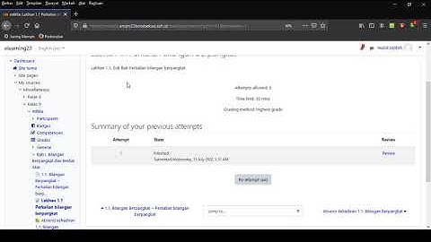 Tutorial Moodle untuk siswa