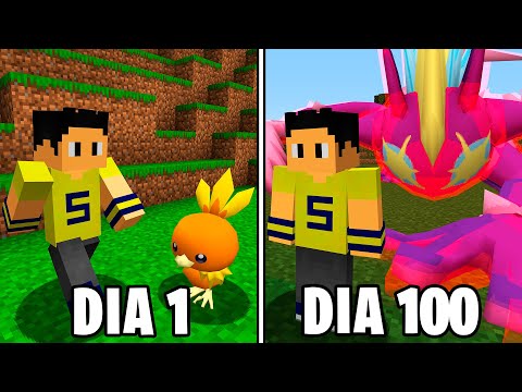 Sobrevivi 100 Dias como Campeão Pokémon no Minecraft Pixelmon - O FILME 1