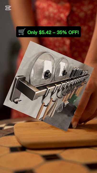 Self-Adhesive Kitchen Spoon Rack No Drill, Just Stick