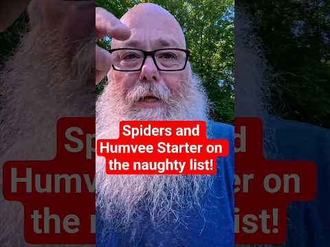I hate spiders and Humvee starters! #comedyskit #automobile #humvee