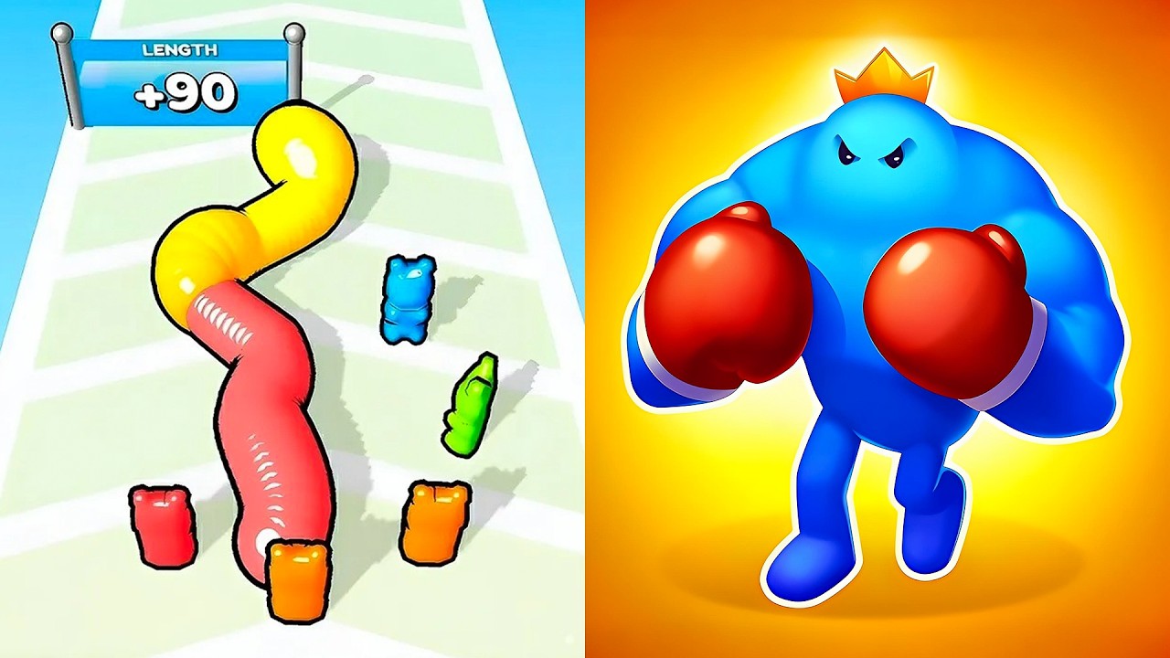 Punchy Race vs Gummy Worm Go🔥2025 NEW LEVELS – TOO HARD TO WIN!
