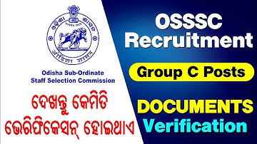 OSSSC Document verification process | Osssc group c document verification 2022