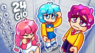 Hiha mắc kẹt 24H TRONG THANG MÁY trong Roblox 😱🤣 screenshot 2