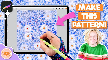 Make this Textured Floral Pattern in Procreate + FREE Template