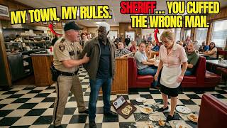 "My Town, My Rules" Sheriff Cuffs Black Man in Diner — Waitress Sees His Badge and Drops Every Plate