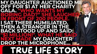 My Daughter Auctioned Me at Her Gala: $1 for My Boring Dad! She Laughed, Until a Stranger….
