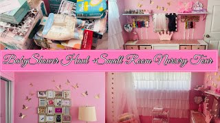 🎀BABYSHOWER GIFT HAUL 2022 FOR BABYGIRL |MUST HAVES 💖|BABY GIRL ROOM SMALL NURSERY TOUR