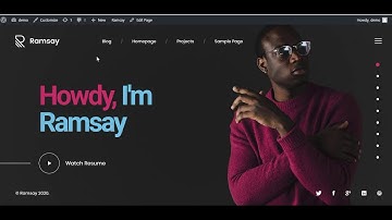 How to import demo Ramsay - Personal CV/Resume WordPress Theme