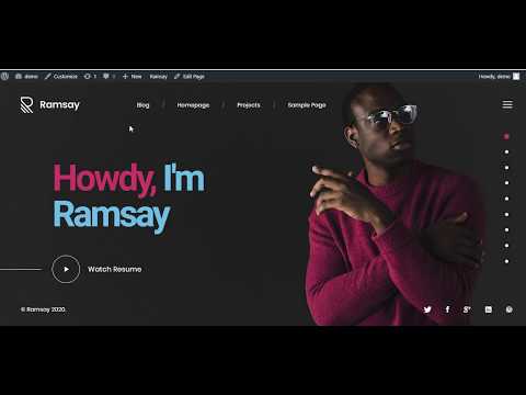 how-to-import-demo-ramsay---personal-cv/resume-wordpress-theme