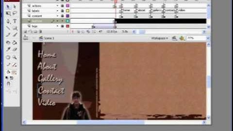 How to Build a Flash Website 15 - Frame Actions 3-1